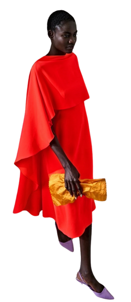 Natan Couture Jamba Dress in Red