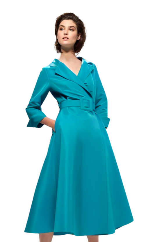 Natan Couture Galis Dress in Teal