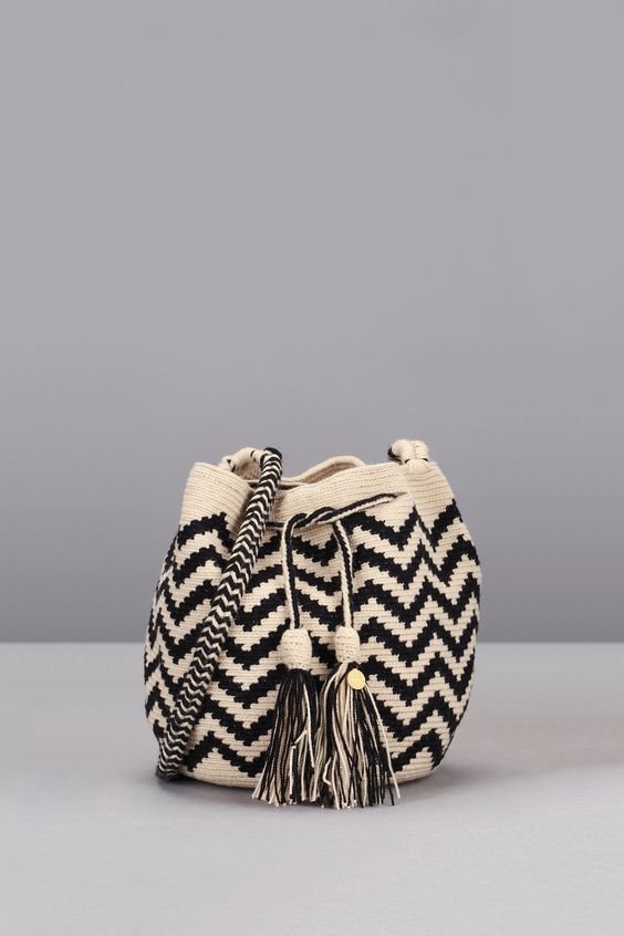 Guanabana Chevron Mini Bucket Bag