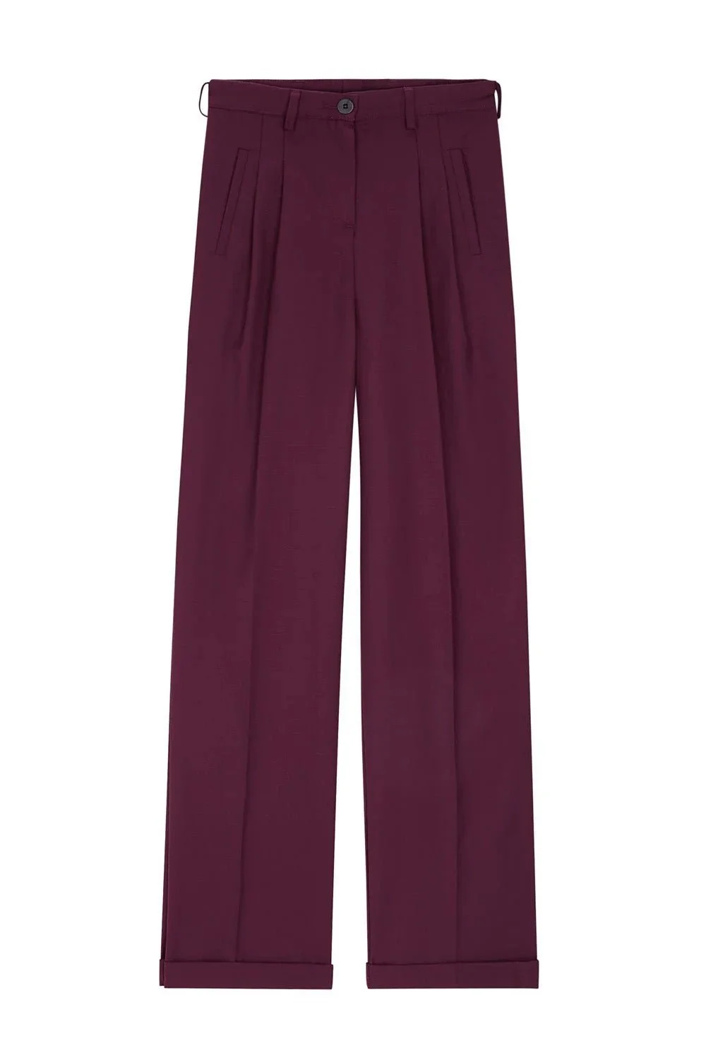 Bleis Tailored Trousers in Burgundy