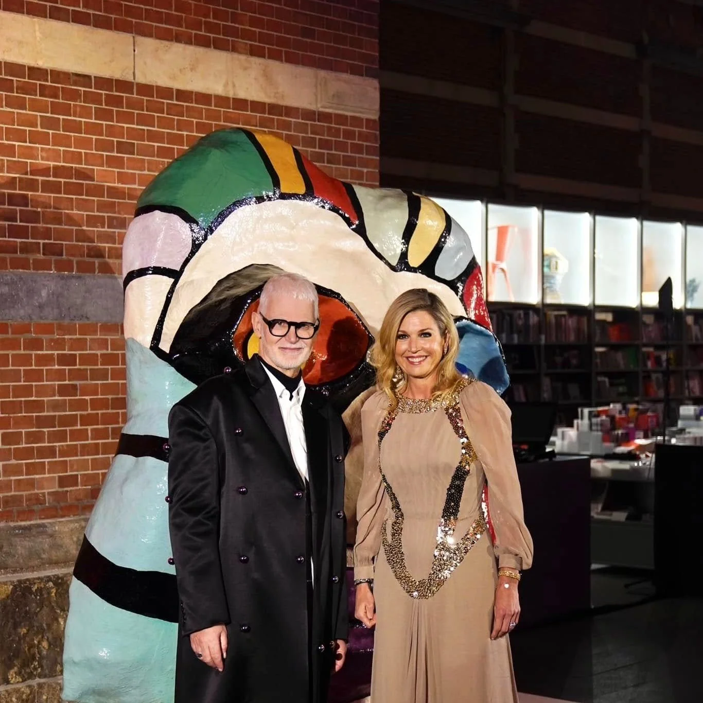 Queen Maxima opens Don Quixote Sculpture Hall at Stedelijk Museum Amsterdam