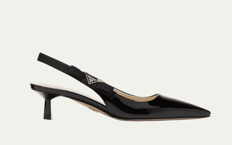 【PRADA】PATENT PUMPS Prada Slingback Pumps in Black Patent — UFO No More