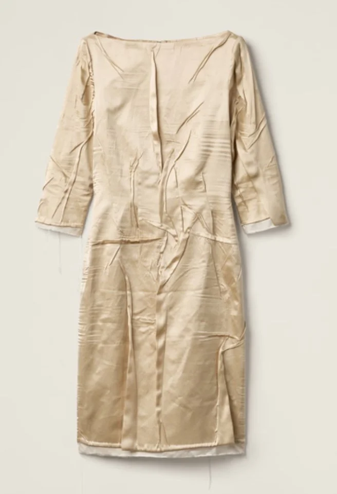 Miu Miu Wrinkled Crepe Satin Dress