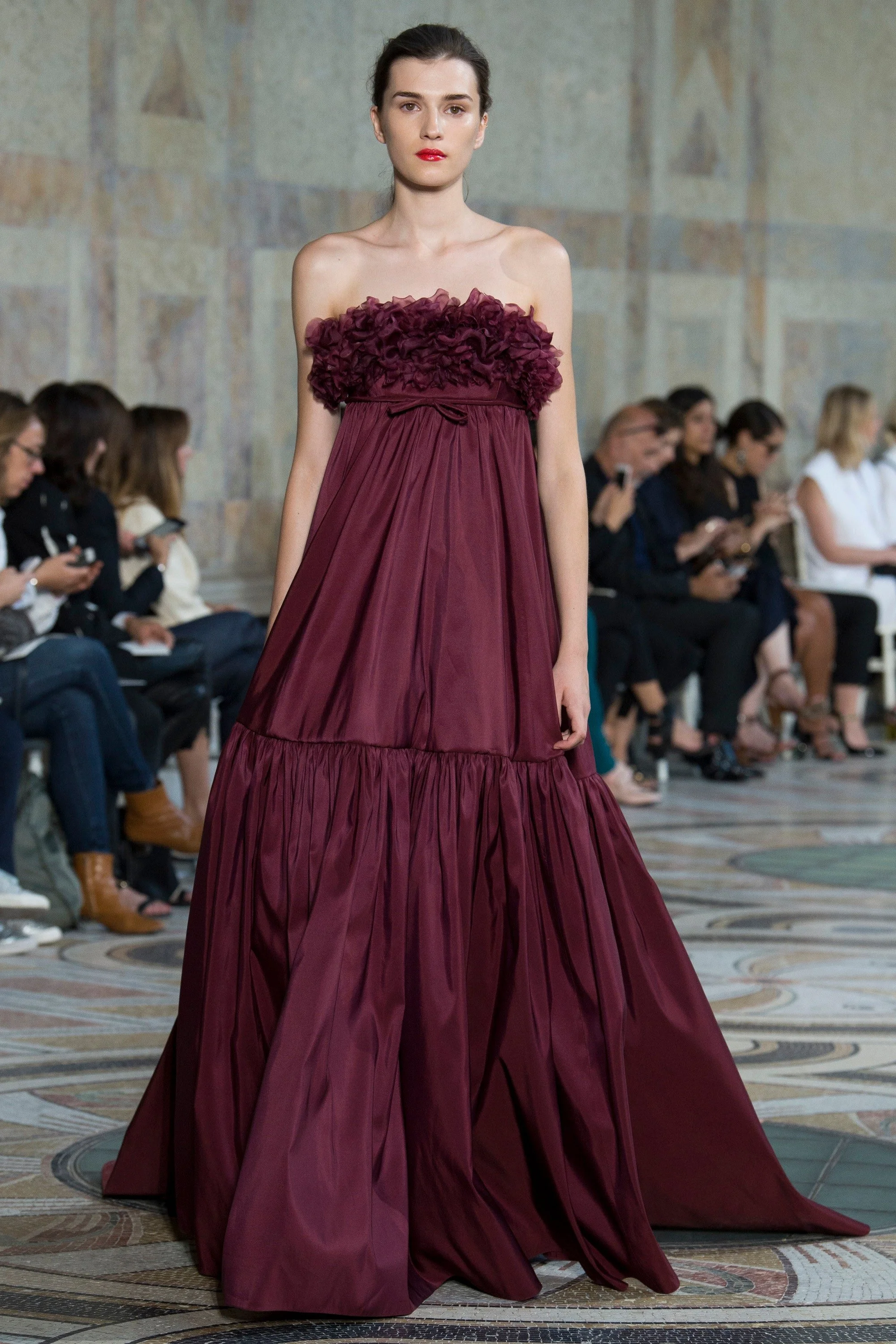 Giambattista Valli Couture Strapless Ruffled Bodice Gown