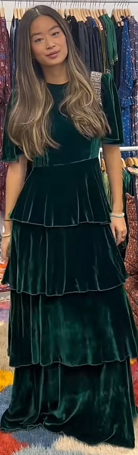 Muzungu Sisters Amira Gown in Emerald