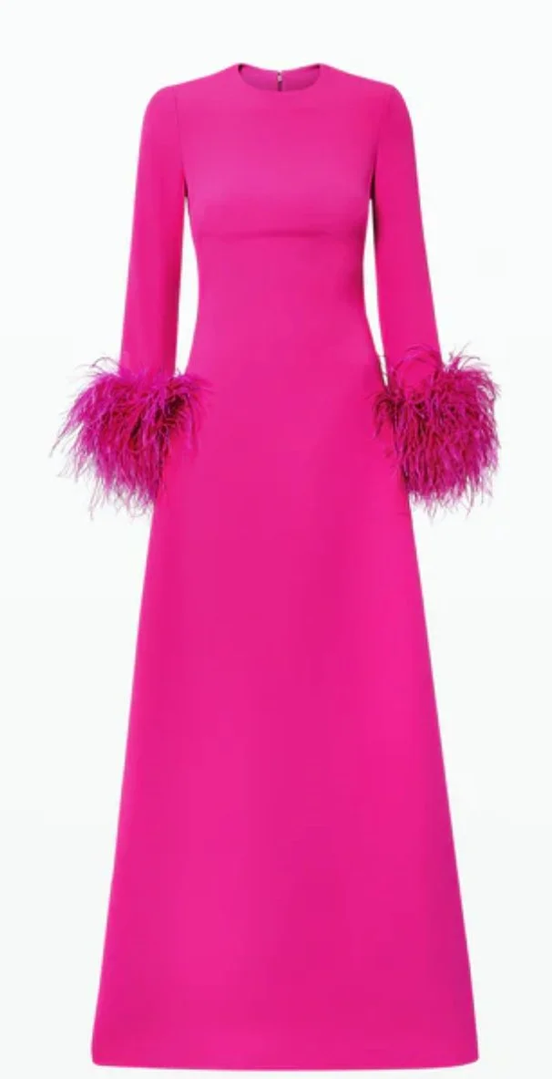 Safiyaa Renalla Long Dress in Wild Strawberry