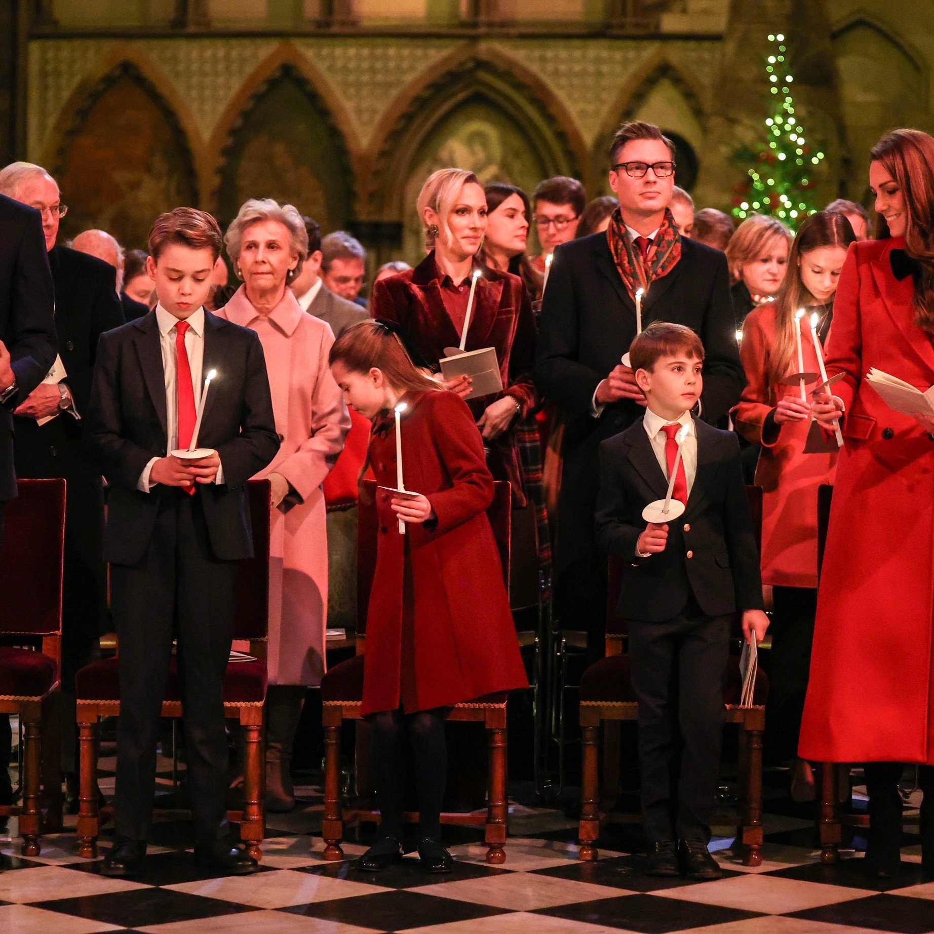Members of the British Royal Family attend the Princess of Wales' Christmas Carol Service