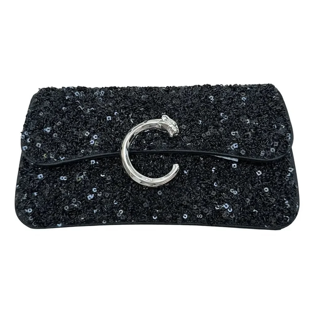直営店【Cartier】Panthere de Cartier チェーンバッグ sequins Cartier Panthère de Cartier Mini Bag in Black Sequin — UFO