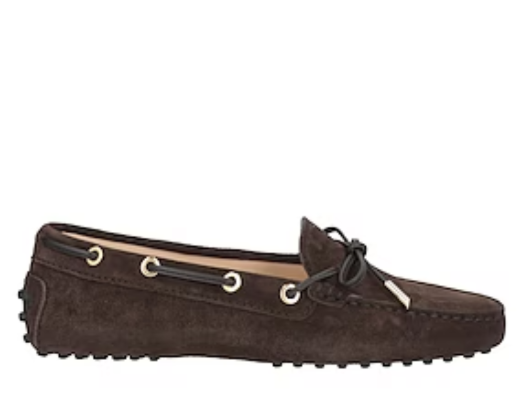 Tod's City Gommino Loafers in Chocolate Suede