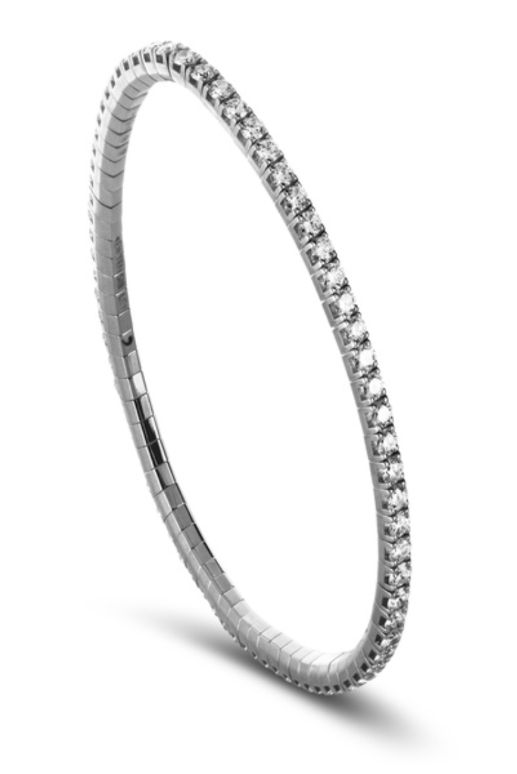 Rare Jewelry Tennis Stretch Bracelet in Diamonds and Sapphires