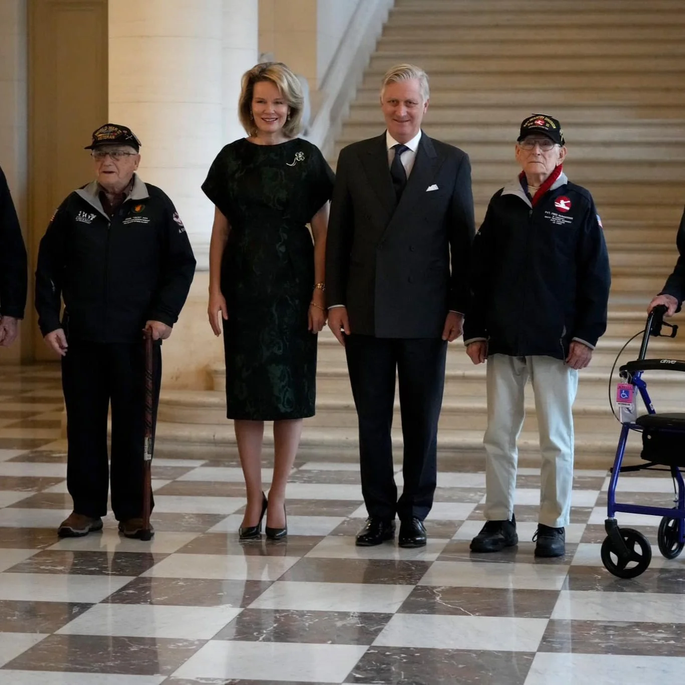 King Philippe and Queen Mathilde meet with US Veterans