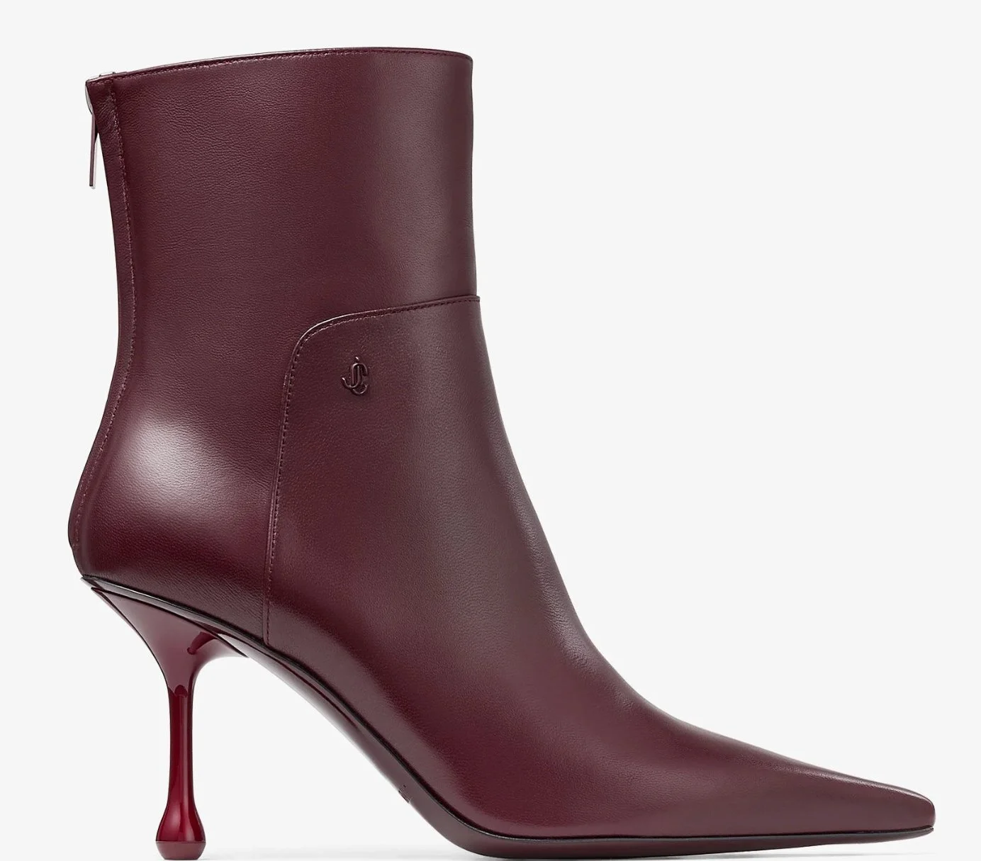 Jimmy Choo Cycas 80 Ankle Boots in Garnet