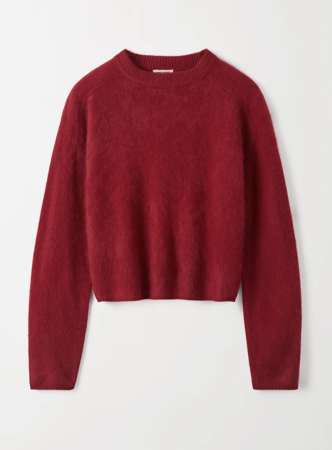 Soft Goat Brushed Crewneck Sweater in Lipstick Red
