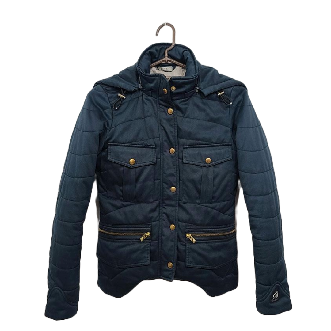 Hogan Padded Coat in Navy.png