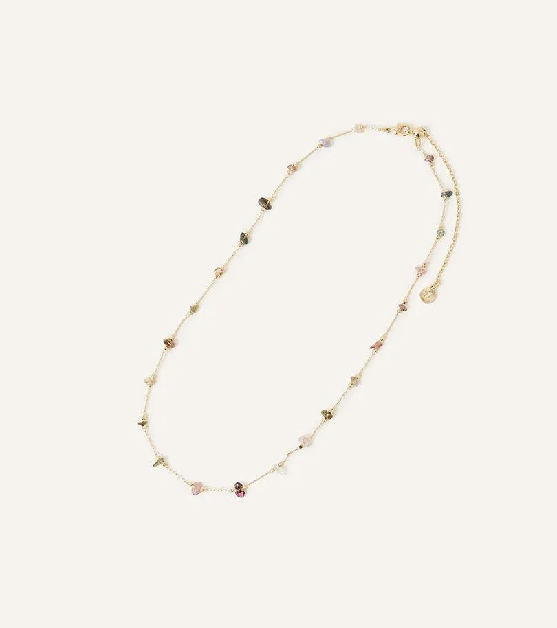 Accessorize 14ct Gold-Plated Healing Stone Station Necklace