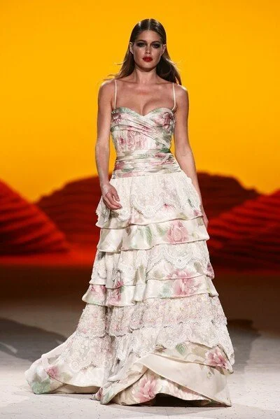 Valentino HC Floral Long Sleeve Gown