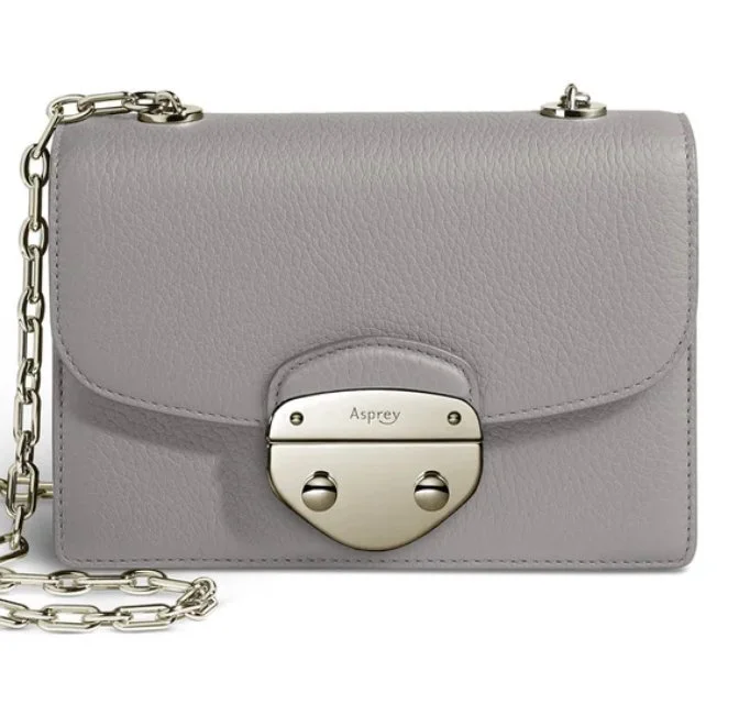 Asprey London Morgan 18 Top Handle Bag in Cranberry