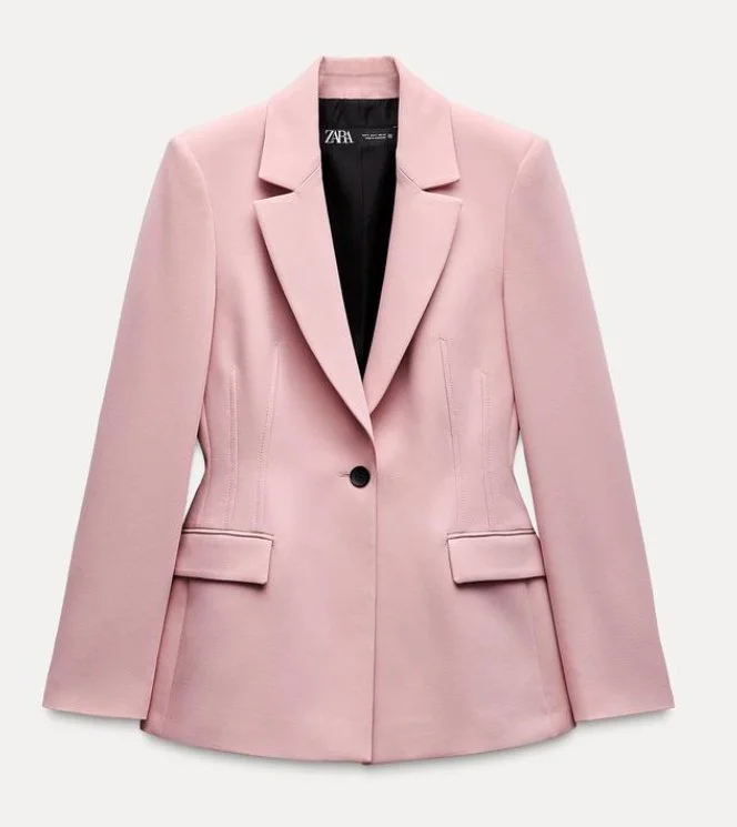 Zara Tailored Blazer in Pink