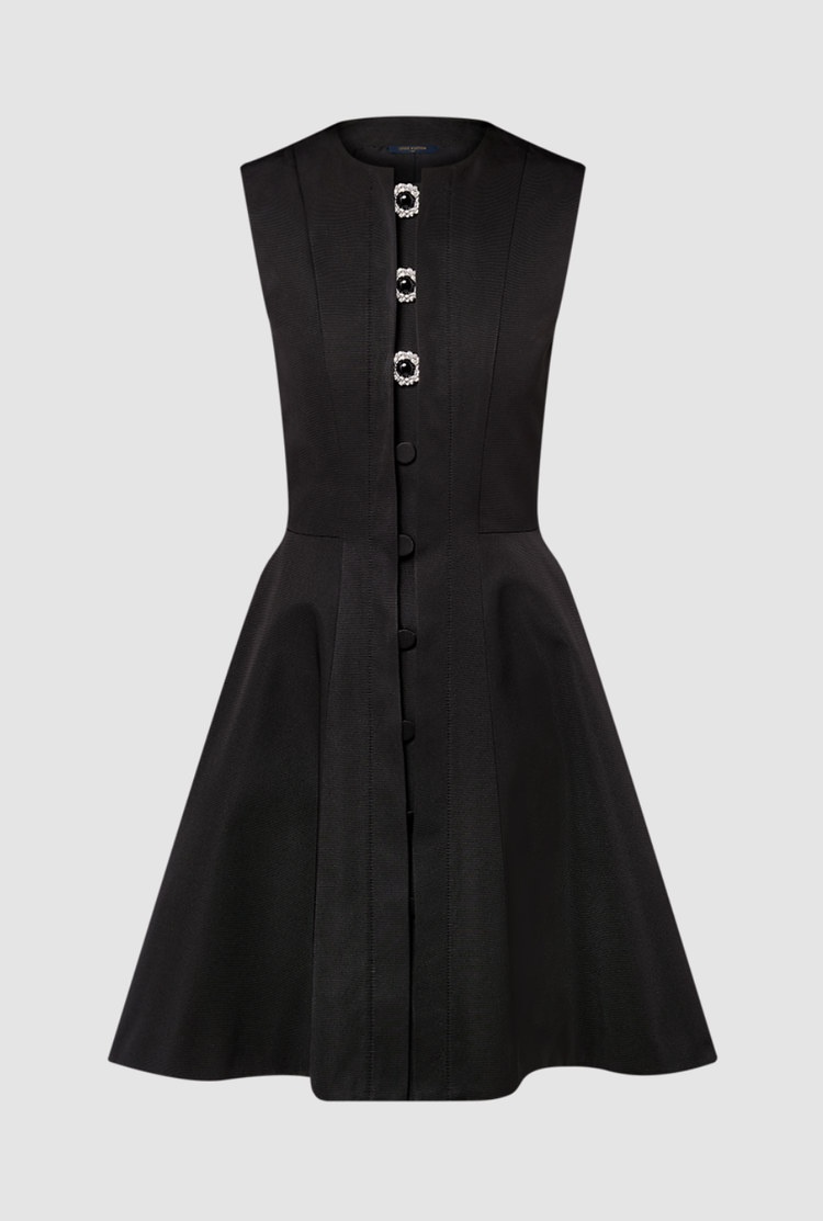 black check midi dress Black Check Drop Waist Midi Dress