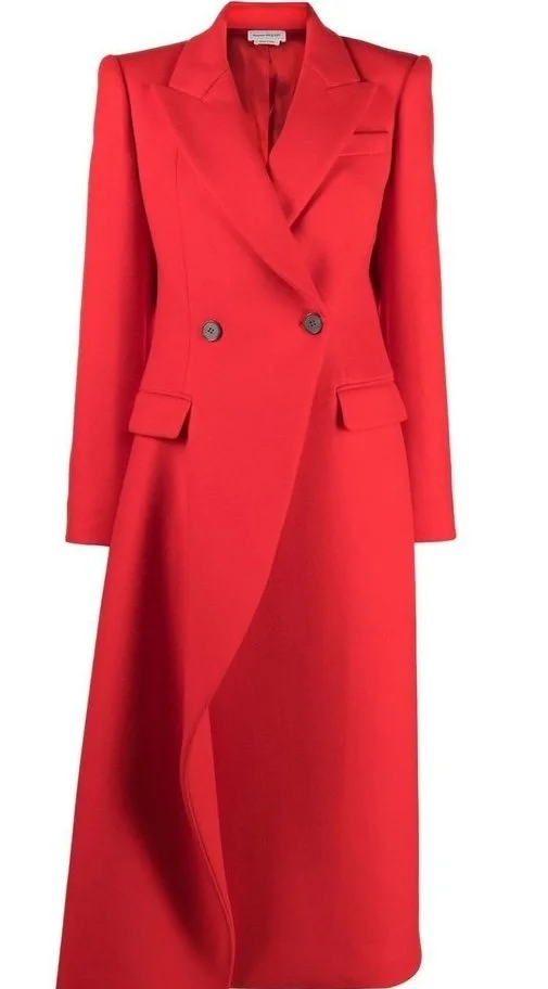 Alexander McQueen Double-Breasted Slim-Fit Wool Coat
