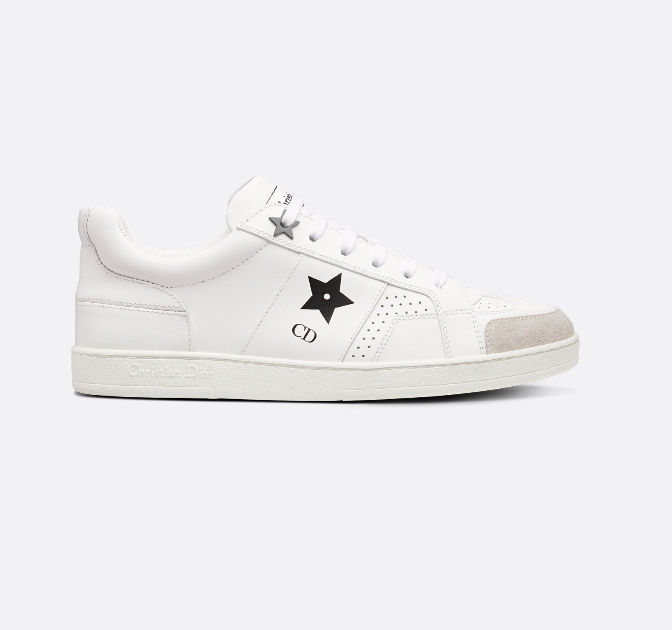 Christian Dior Star Sneakers in White Calfskin and Suede Calfskin