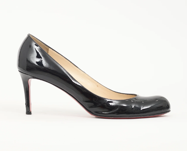 Christian Louboutin Simple 85 Pumps in Black Patent Leather
