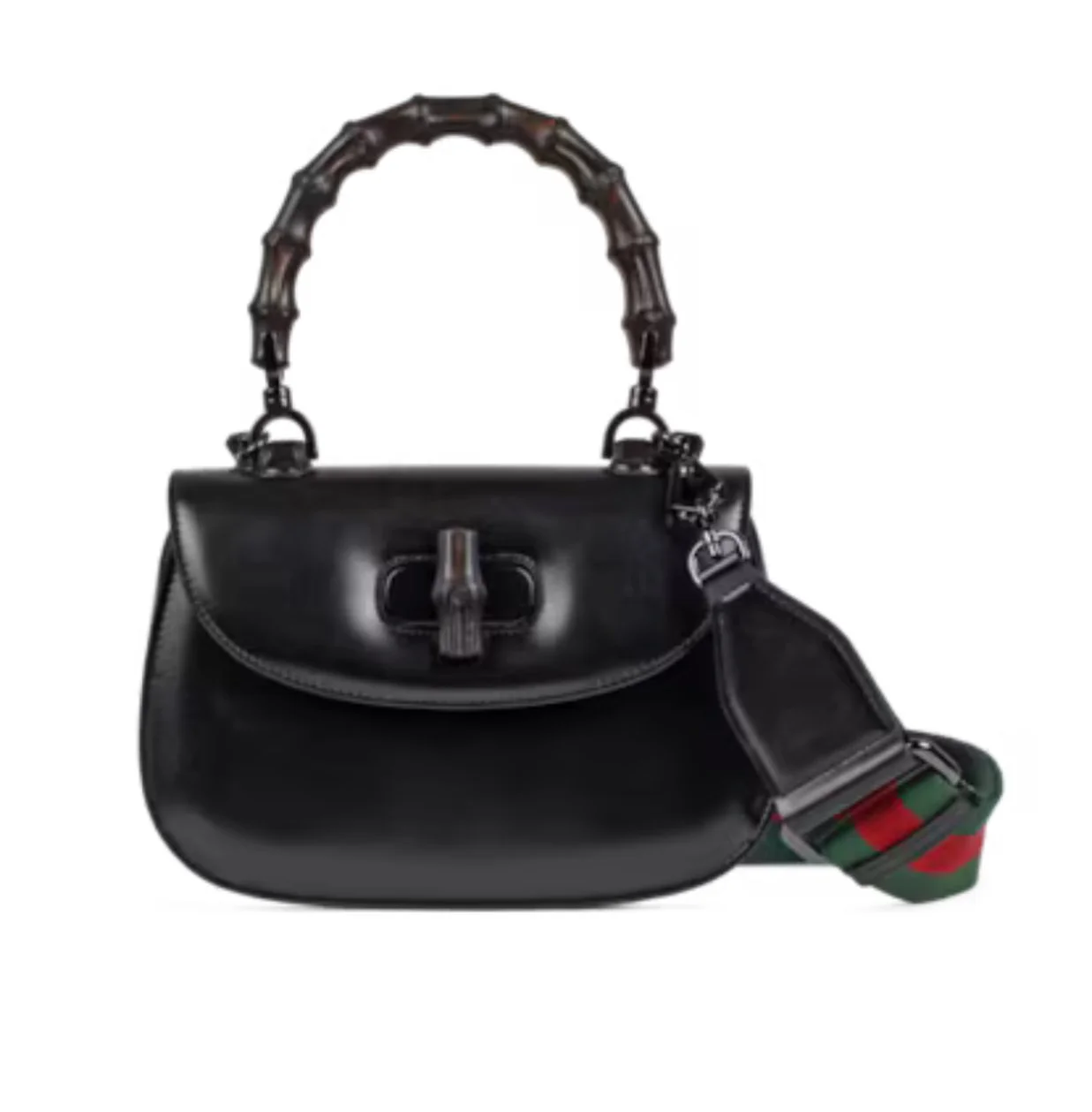 Gucci Bamboo 1947 Small Top Handle Bag in Black
