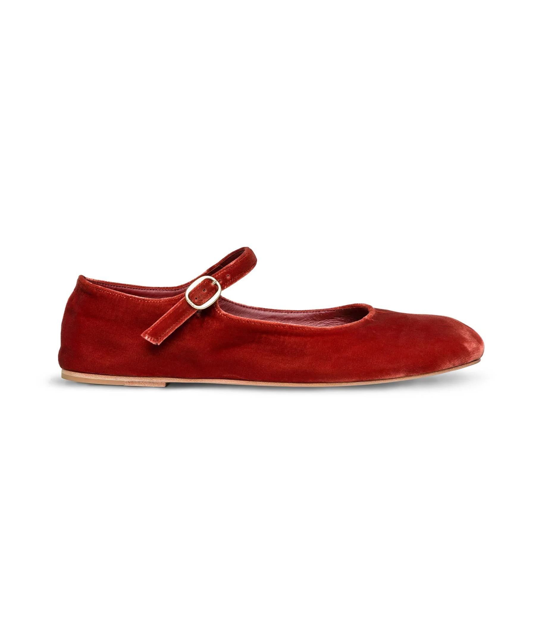 Dôen Mary-Jane Slipper in Ruby Velvet