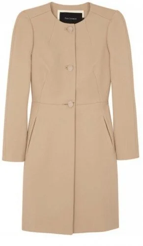 Tara Jarmon Cotton Twill Coat in Nude