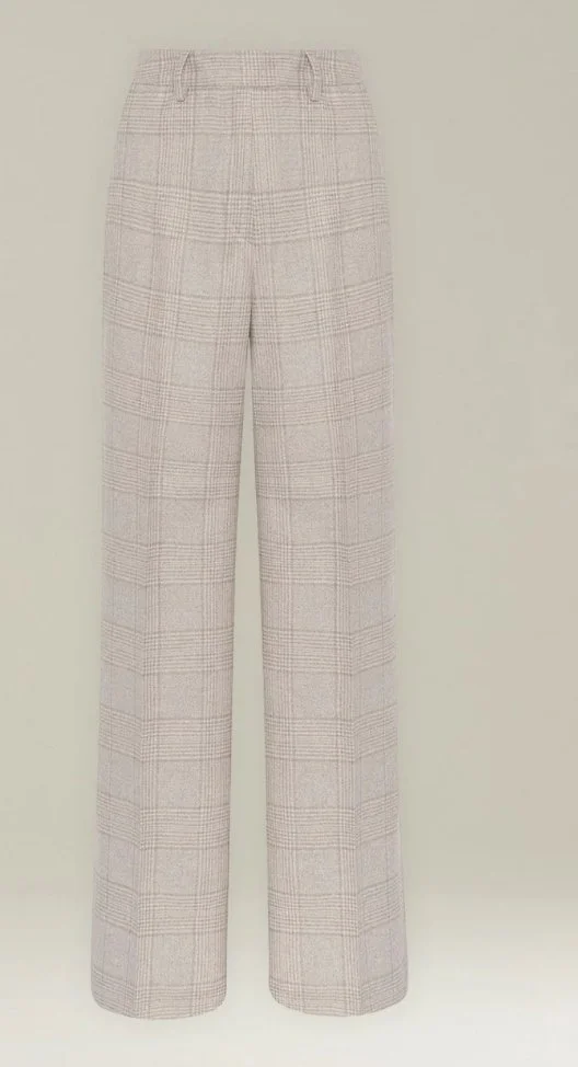 Kiton Glen Plaid Cashmere Blend Trousers