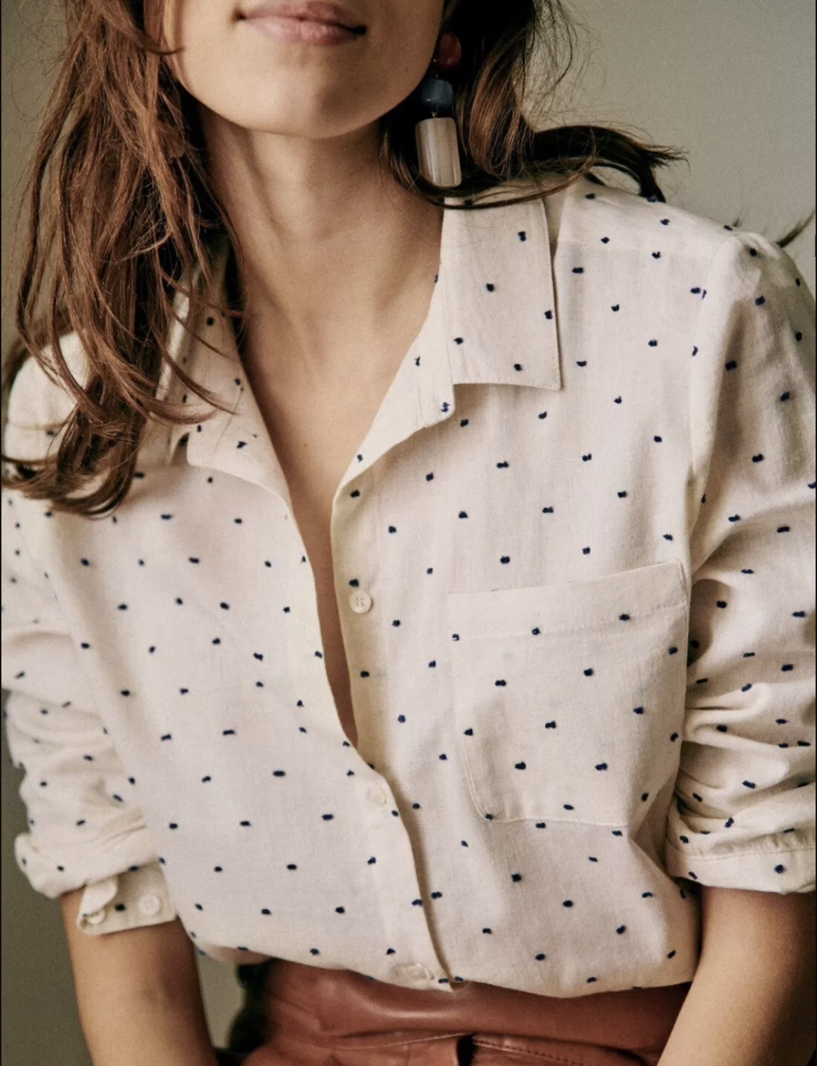 Sézane Plumetis Tomboy Shirt