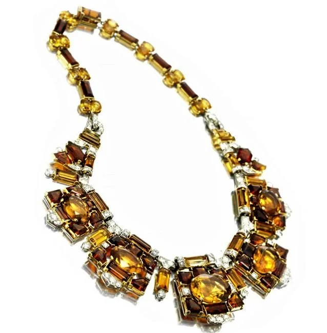 Cartier Citrine and Diamonds Necklace