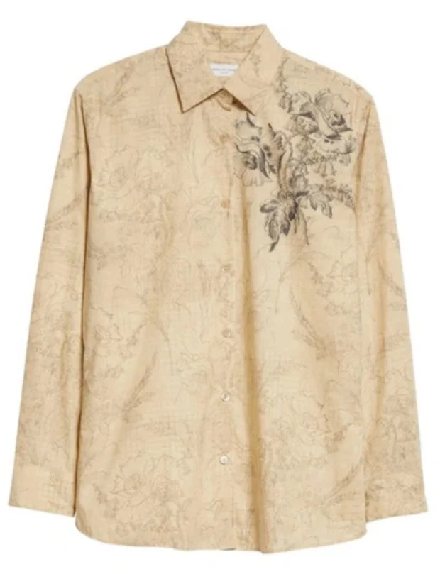 Dries Van Noten Clavelly Floral Button-Up Shirt