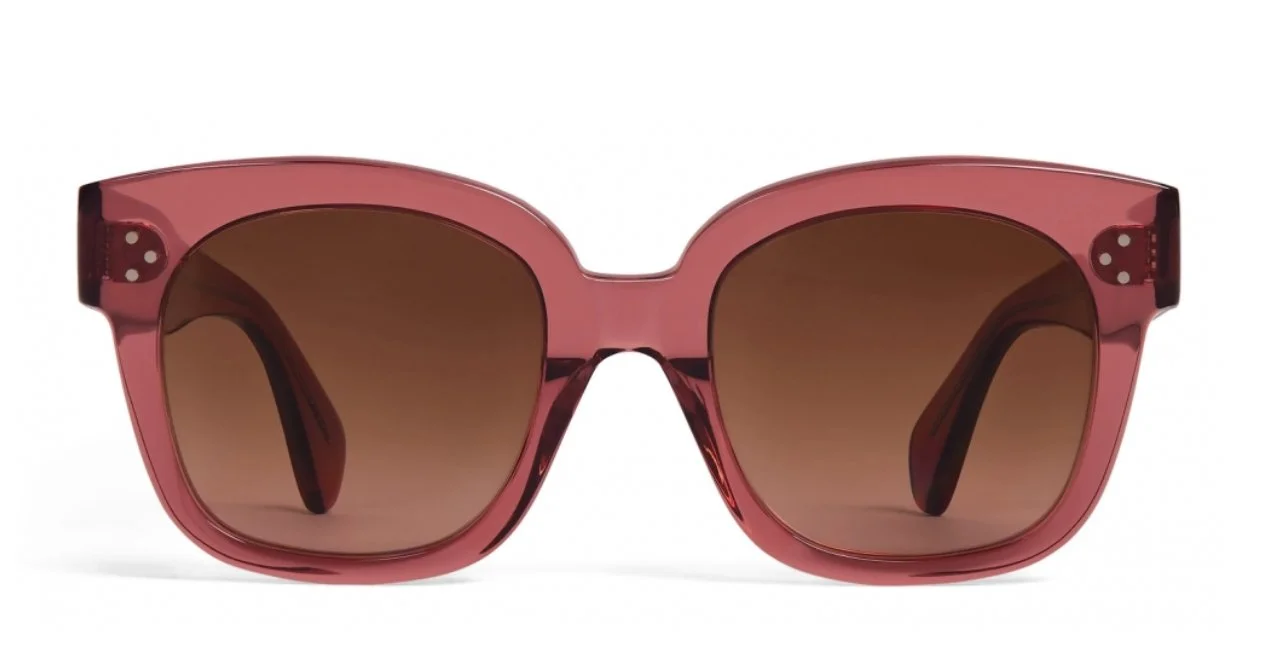 Céline Oversized S002 Sunglasses in Terracotta Acetate