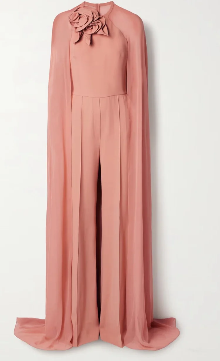 Elie Saab Pleated Silk Jumpsuit in Savannah Green — UFO No More
