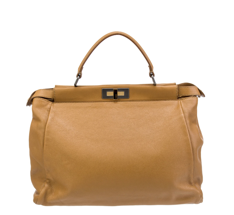 Fendi Peekaboo ISeeU Bag in Camellia Interlace Leather — UFO Fendi Peekaboo ISeeU Bag in Camellia Interlace Leather — UFO