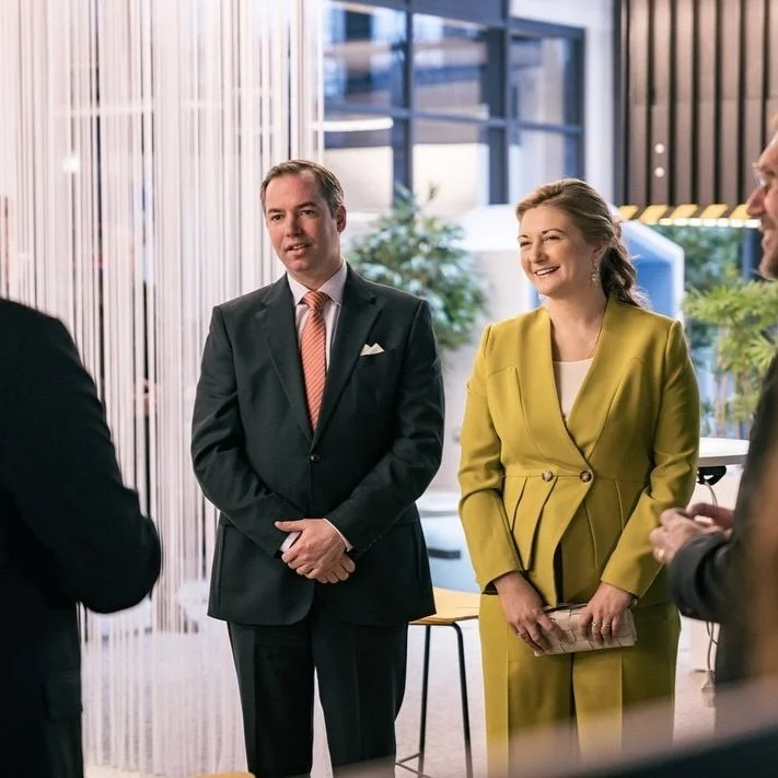 Hereditary Grand Duke Guillaume and Hereditary Grand Duchess Stéphanie visit University of Luxembourg