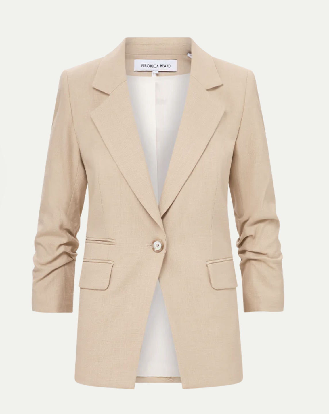 Veronica Beard Battista Dickey Jacket in Stone Khaki