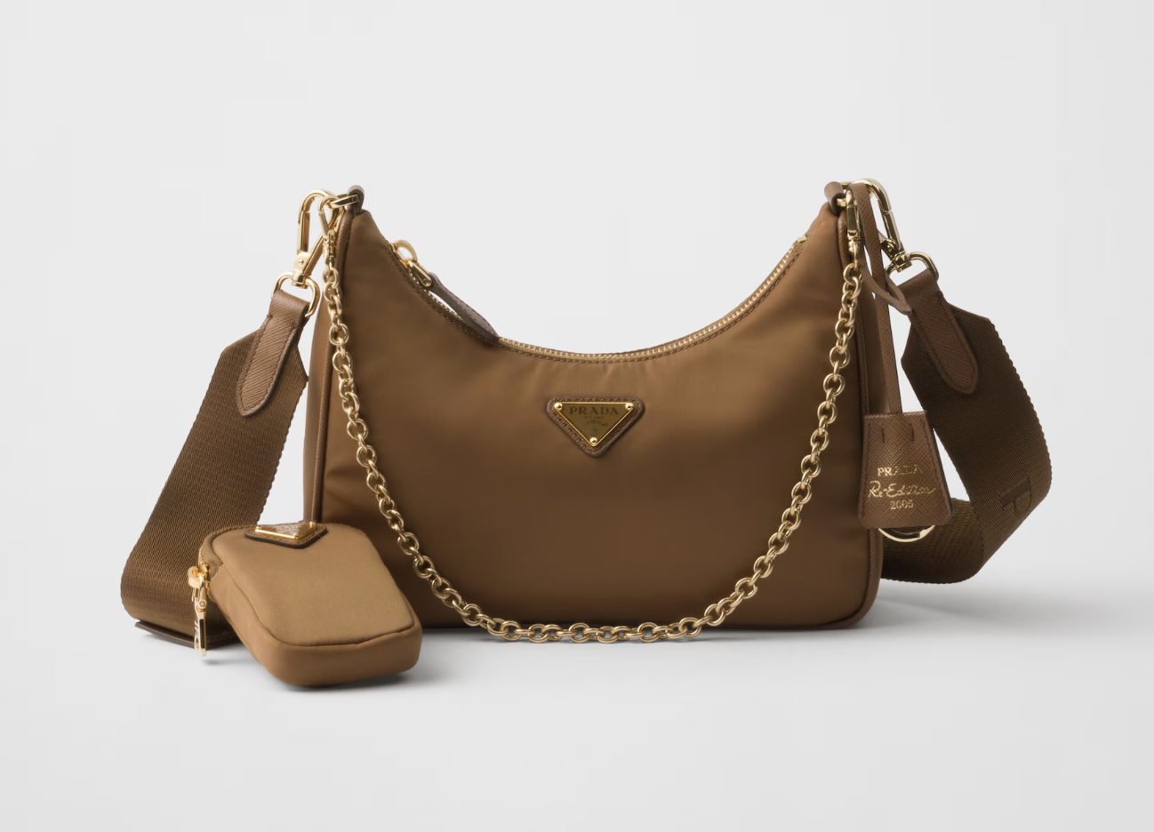 Prada Re-Edition 2005 Re-Nylon Bag in Brandy