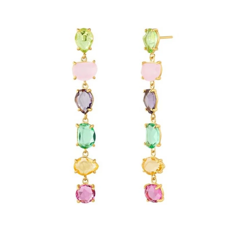 Dime Que Me Quieres Multi-Stone Dangle Earrings