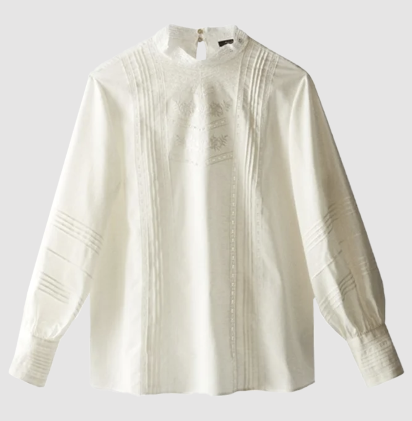 Massimo Dutti Lace Balloon-Sleeve Blouse