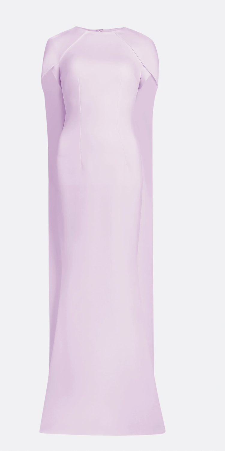 safiyaa pink dress with cape Capes Maison Safiyaa USA