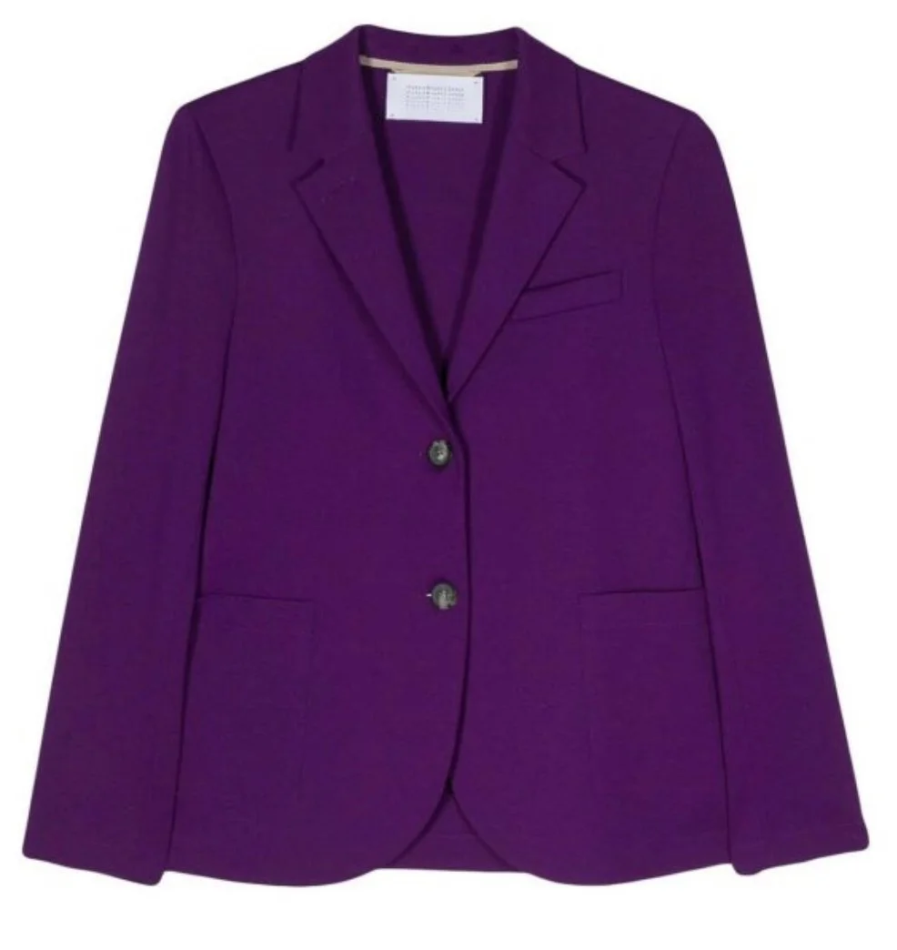 Harris Wharf London Stand Up Collar Blazer in Purple