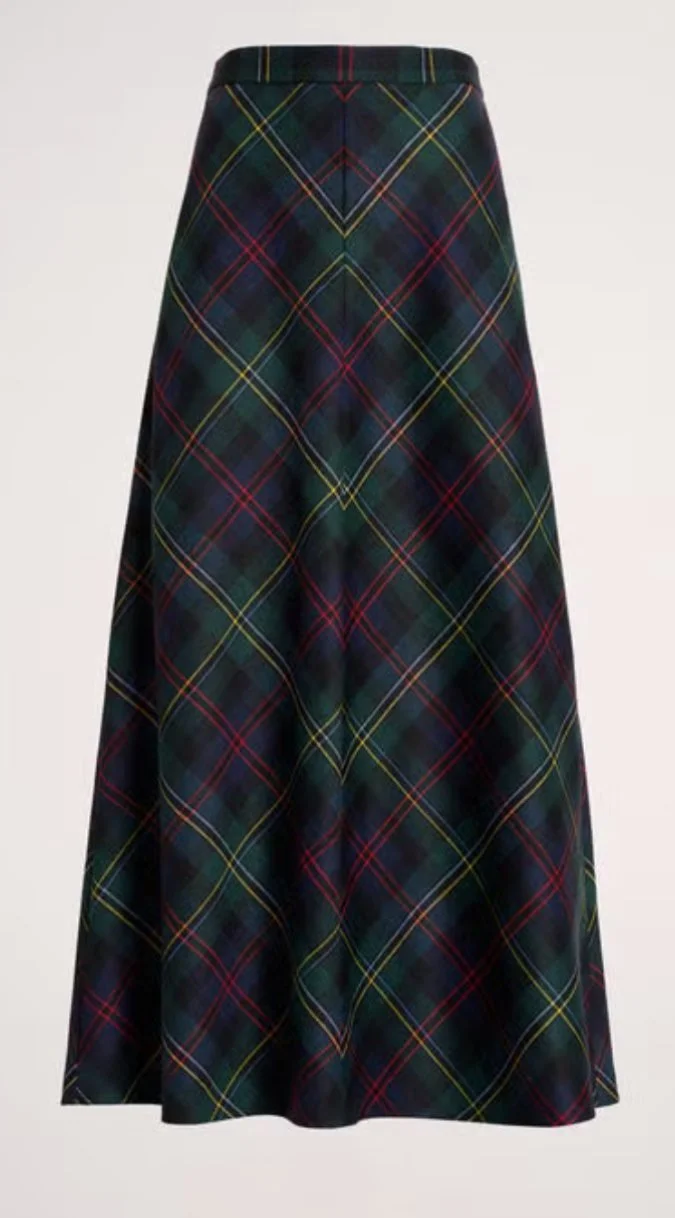 Luisa Spagnoli Tartan Midi Skirt