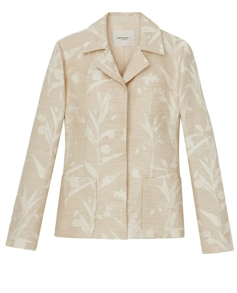 Lafayette 148 Dune Floral Jacquard Blazer