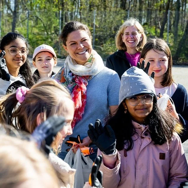 Crown Princess Victoria takes part in Garbage Picking Days with Keep Sweden Tidy