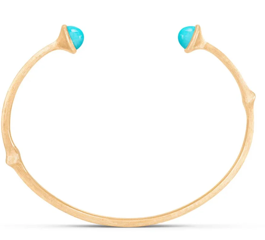 Ole Lynggaard Nature Bangle in 18k Yellow Gold & Turquoise