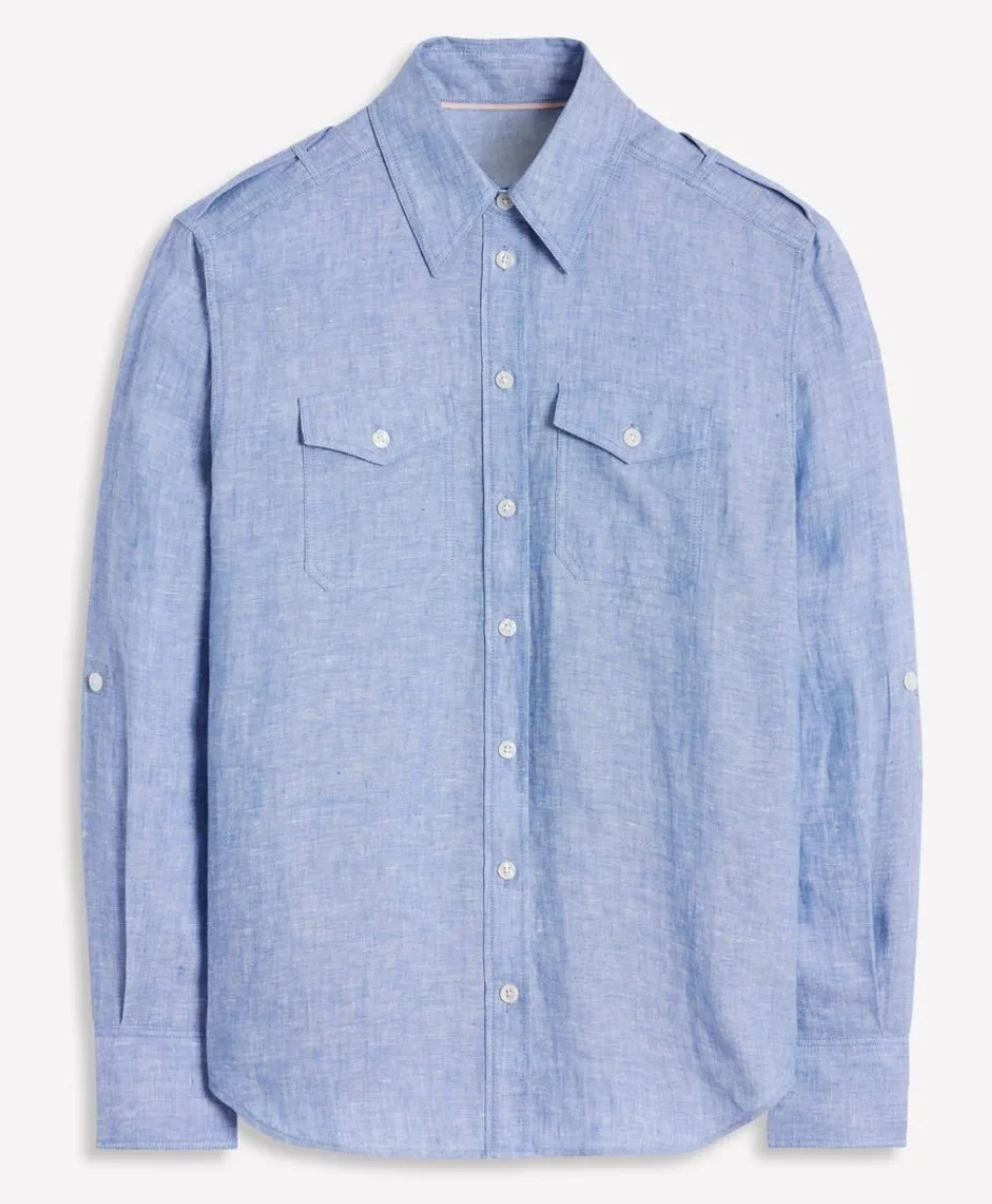 Boden Longline Linen Safari Shirt
