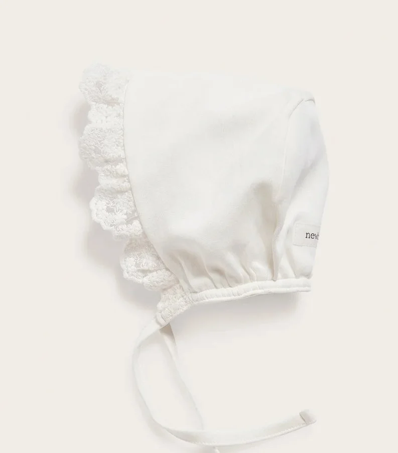 KappAhl Newbie Baby Lace Bonnet