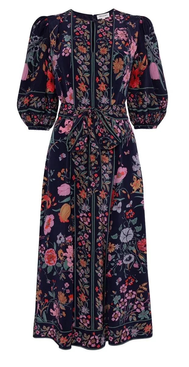 hot pink wedding guest dress plus size Ever-Pretty Plus Size Light Purple Print Floral Summer Formal Wedding Guest Dress with Sleeves